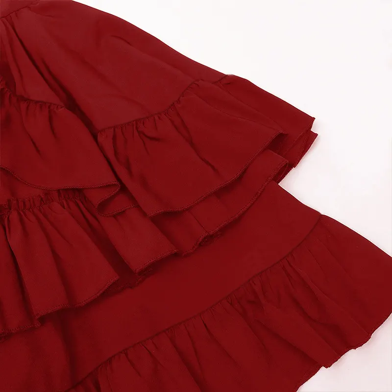 Women's Victorian Renaissance Layered High-Waist Court Skirt detail 12
