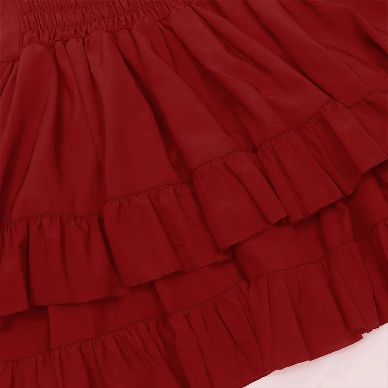 Women's Victorian Renaissance Layered High-Waist Court Skirt detail 14