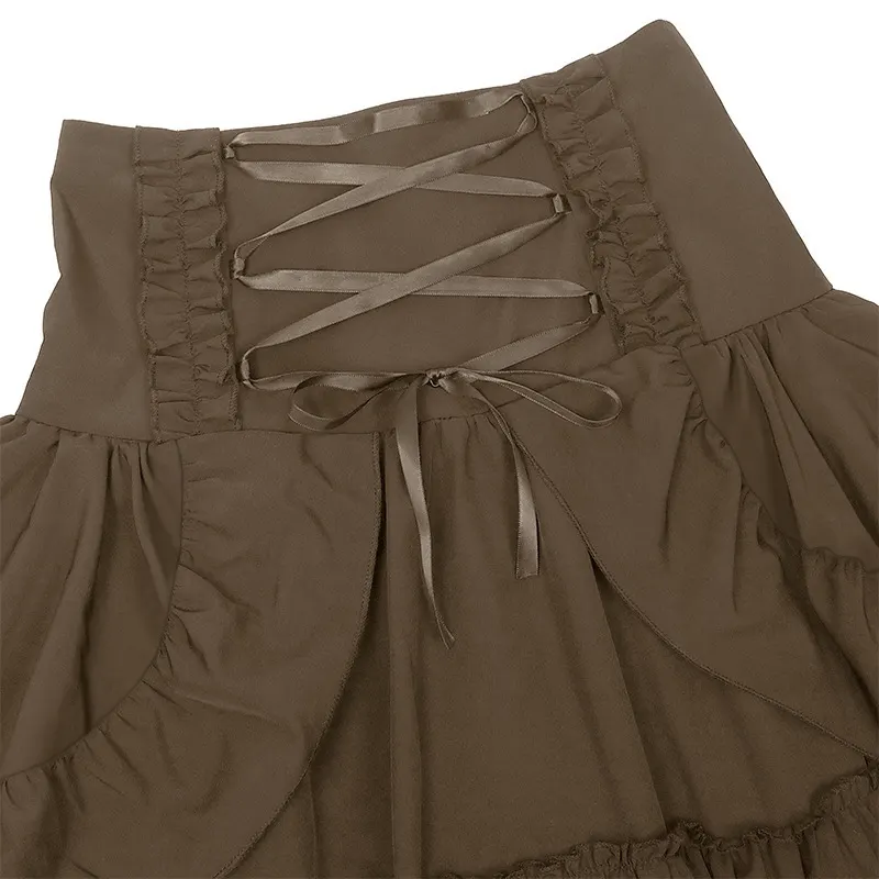 Women's Victorian Renaissance Layered High-Waist Court Skirt detail 18