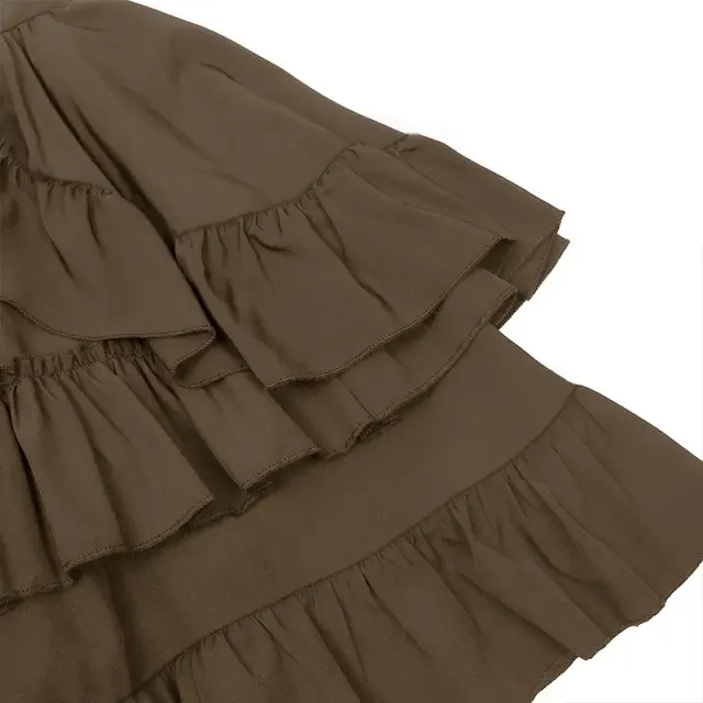 Mehrlagiger Damen-Hofrock mit hoher Taille im viktorianischen Renaissance-Stil Detail 19