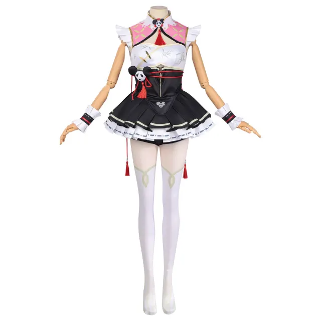 Xiaozhi Green Bamboo Anime Qipao Cosplay Costume detail 1