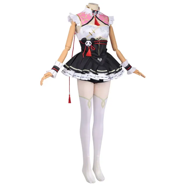 Xiaozhi Green Bamboo Anime Qipao Cosplay Costume detail 2