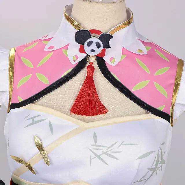 Xiaozhi Green Bamboo Anime Qipao Cosplay Costume detail 4