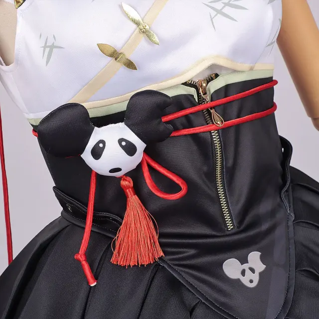 Xiaozhi Green Bamboo Anime Qipao Cosplay Costume detail 5