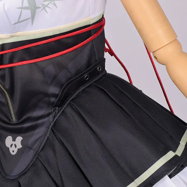 Xiaozhi Green Bamboo Anime Qipao Cosplay Costume detail 6