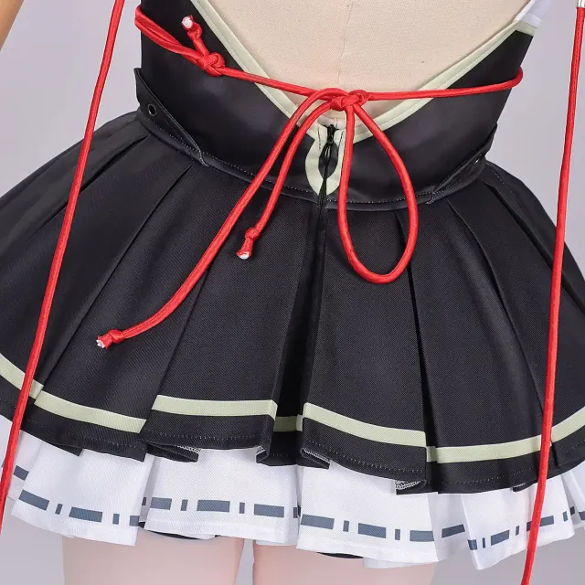 Xiaozhi Green Bamboo Anime Qipao Cosplay Costume detail 11