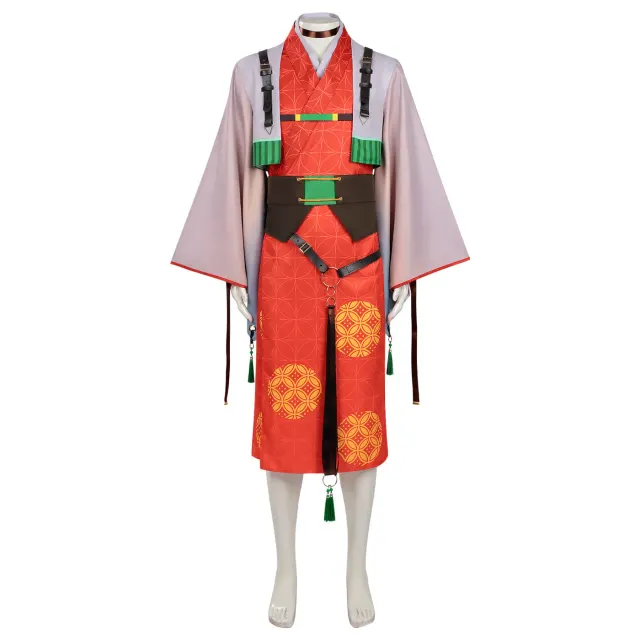 Year of the Horse Tanjiro Giyu Cosplay Costume Set detail 1