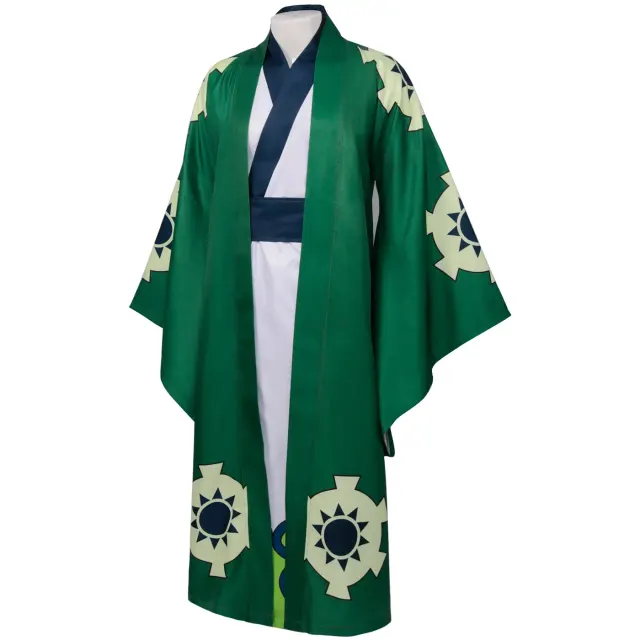 Zoro Juro Yukata Cosplay Costume Long-Sleeve Anime Kimono Set detail 5